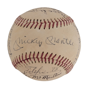 Baseball Greats Multi-Signed Baseball With Mickey Mantle, Juan Marichal and Brooks Robinson (PSA/DNA)